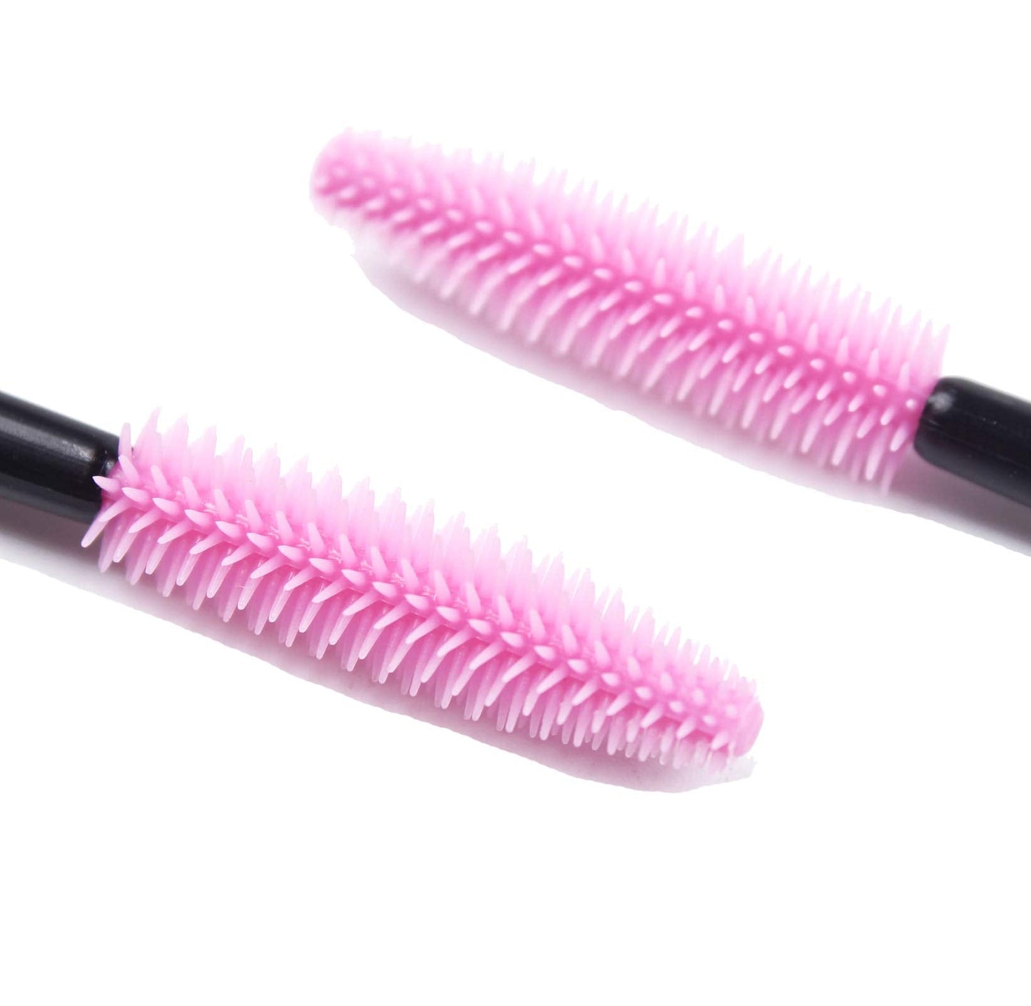 BIHRTC Pack of 100 One-Off Disposable Silicone Eyelash Mascara Brushes Wands Applicator Eyebrow Brush Makeup Tool Kit Set Deep pink Beauty & Personal Care BIHRTC