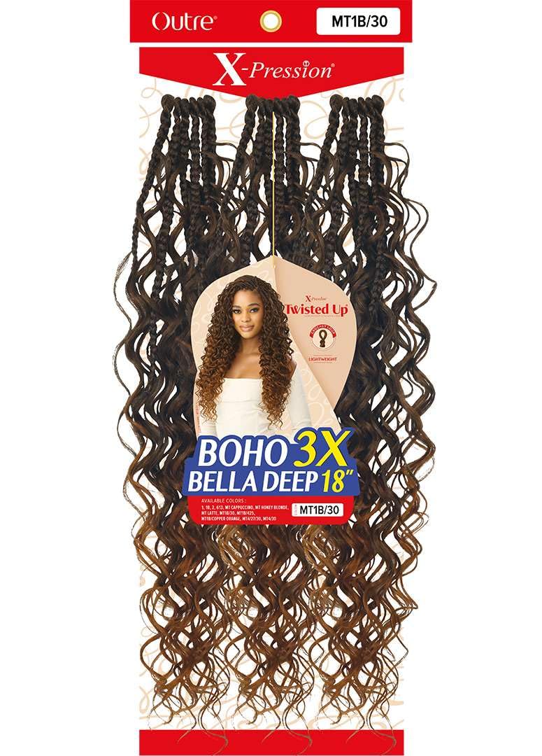 Outre X-Pression Twisted Up - Boho Bella Deep 18" 3X (PLATINUM BLONDE 613)