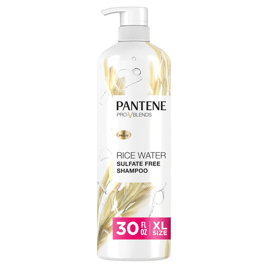 Pantene Sulfate Free Shampoo with Rice Water, Protects Natural Hair Growth, Volumizing, for Women, Nutrient Infused with Vitamin B5, Safe for Color Beauty & Personal Care Pantene