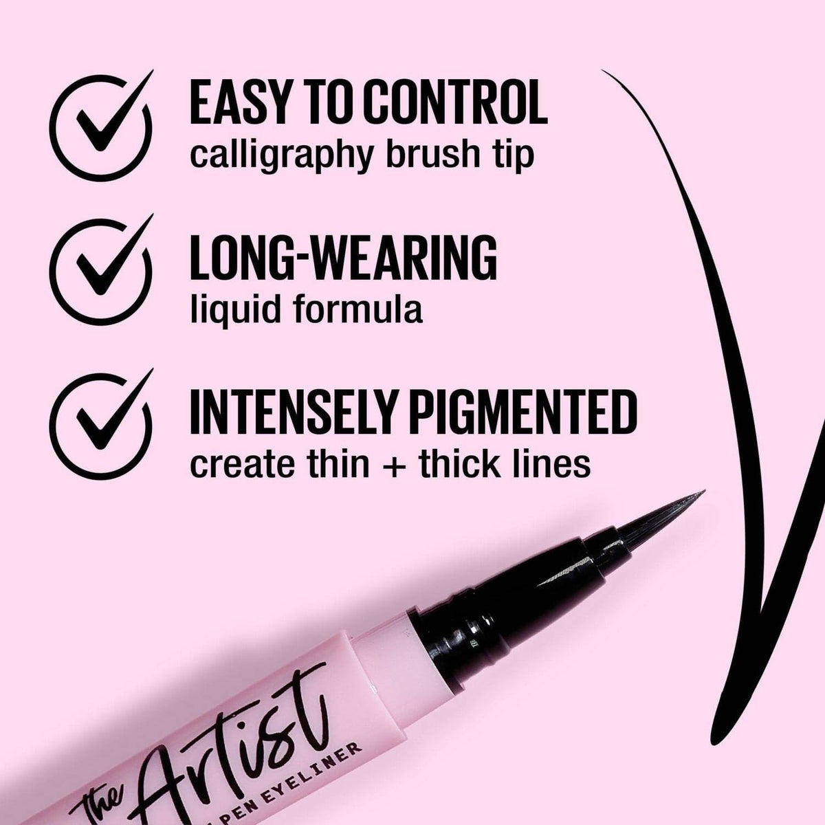 L.A. Girl Artist Brush Pen Eyeliner, Inky Chocolate Brown GLE739