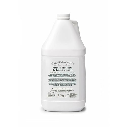 Pharmacopia Hotel Verbena Body Wash - Moisturizing Shower Gel with Natural & Organic Ingredients - Vegan Bodywash for Men & Women, 128 oz Beauty & Personal Care Pharmacopia