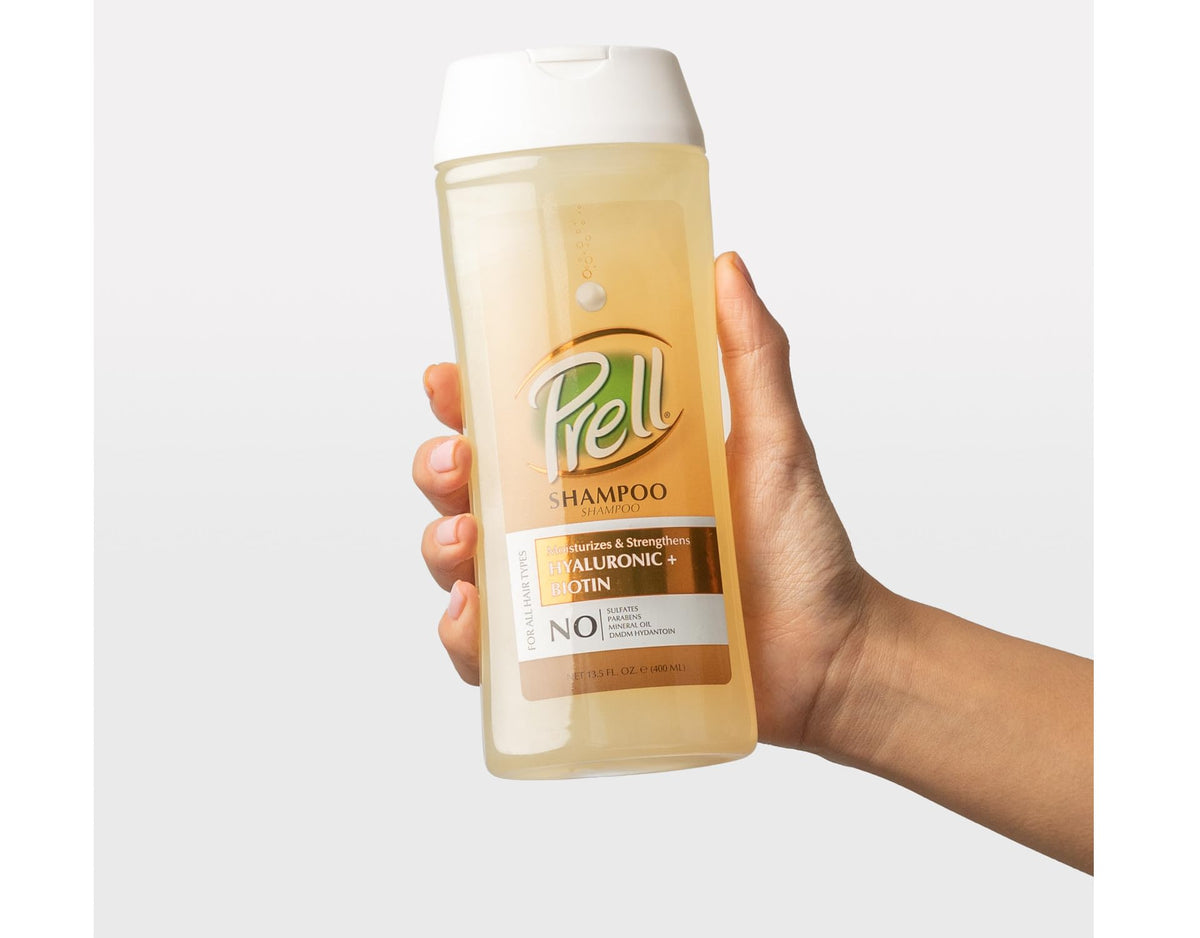 Prell Hyaluronic + Biotin Moisturizes & Strengthens Shampoo for All Hair Types 13.5 fl.oz (Pack of 3)