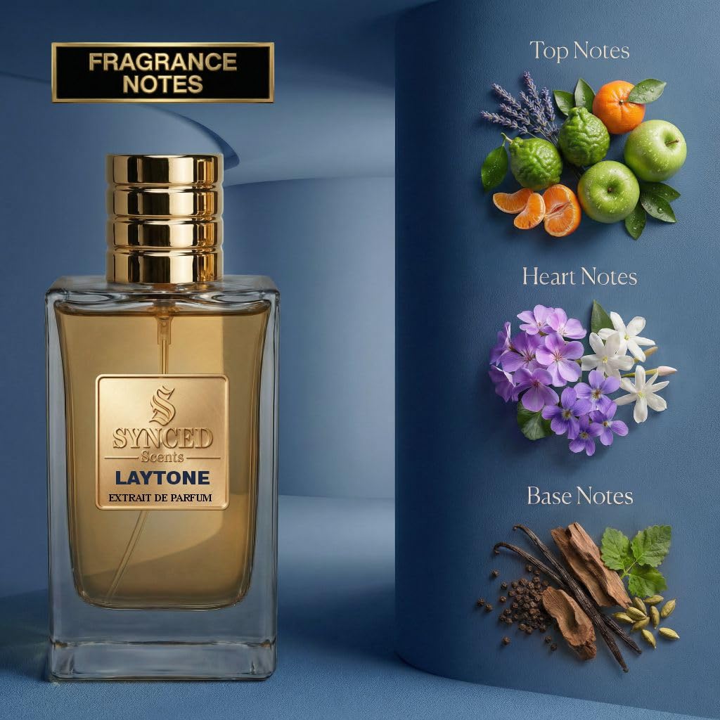 SYNCED Scents LAYTONE Inspired by Layton Perfume for Men and Women - Long Lasting Warm Spicy Woody Fragrance - Intense Smooth Fresh Apple Vanilla Beauty & Personal Care SYNCED Scents