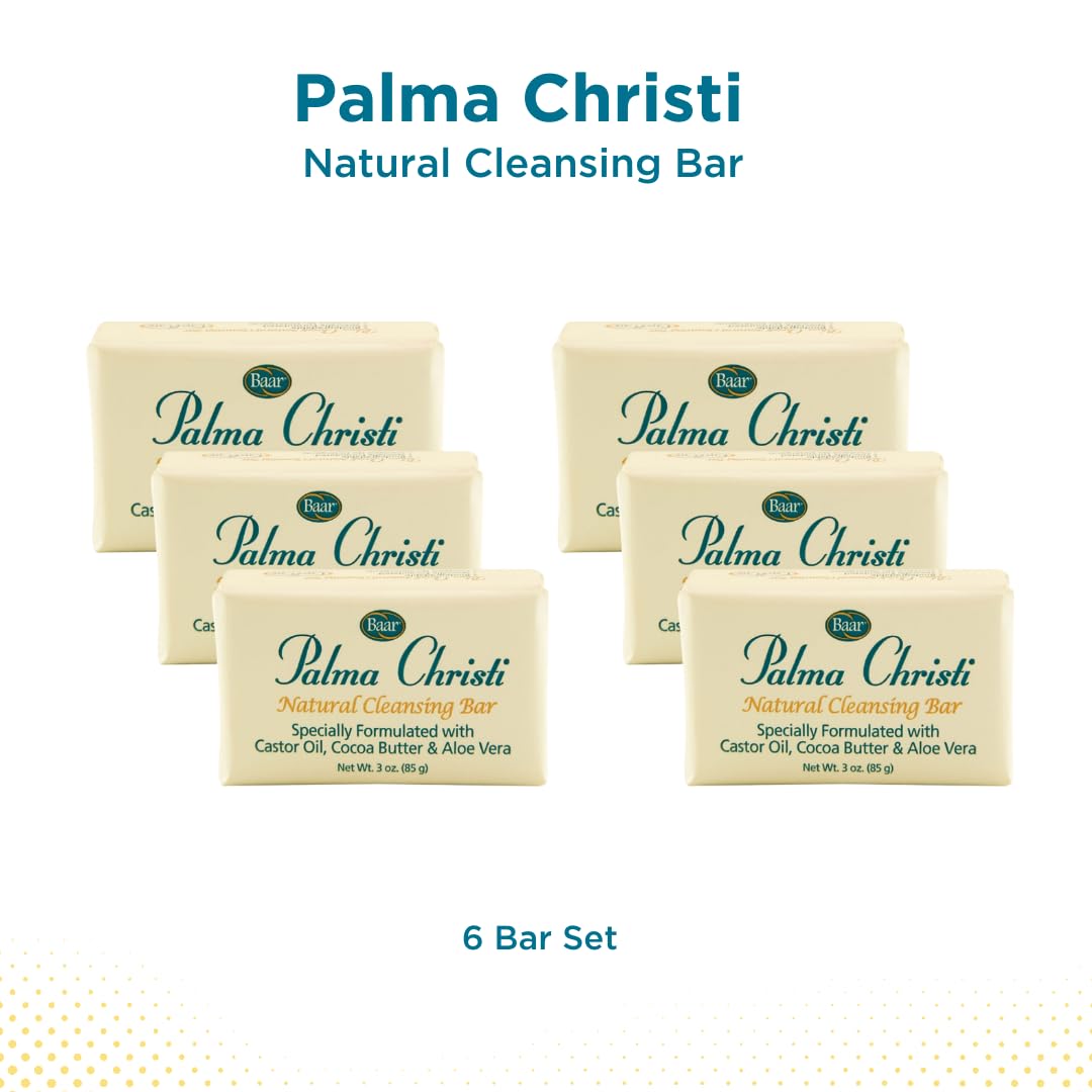 Baar Palma Christi (Castor Oil) Natural Cleansing Bar Soap, 6 bar set Beauty & Personal Care Baar