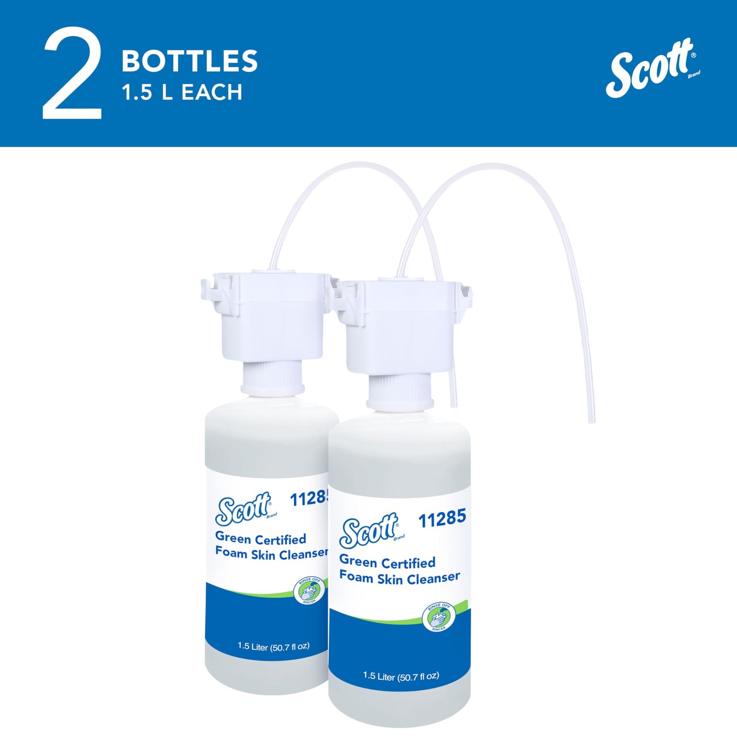 Scott Professional Green Certified Foam Hand Soap (11285), 1.5 L, Foaming, Clear, No Fragrance Added, Under-Counter Refills for Kimberly-Clark Beauty & Personal Care Scott Professional