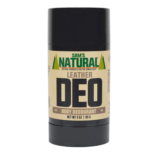 Sam’s Natural Deodorant - Leather - Aluminum Free DEO - No phthalates, parabens, sulfates, or dyes - Made in New Hampshire - For Men, Women, Unisex Beauty and Personal Care Sam's Natural