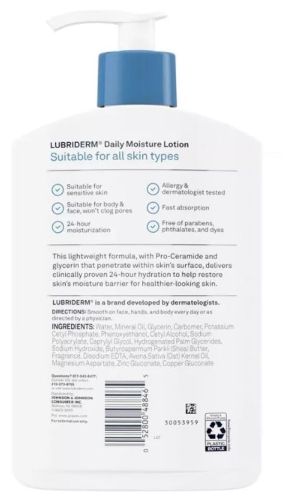 Lubriderm Daily Moisture Lotion 16 fl oz (Pack of 10) Beauty & Personal Care Lubriderm