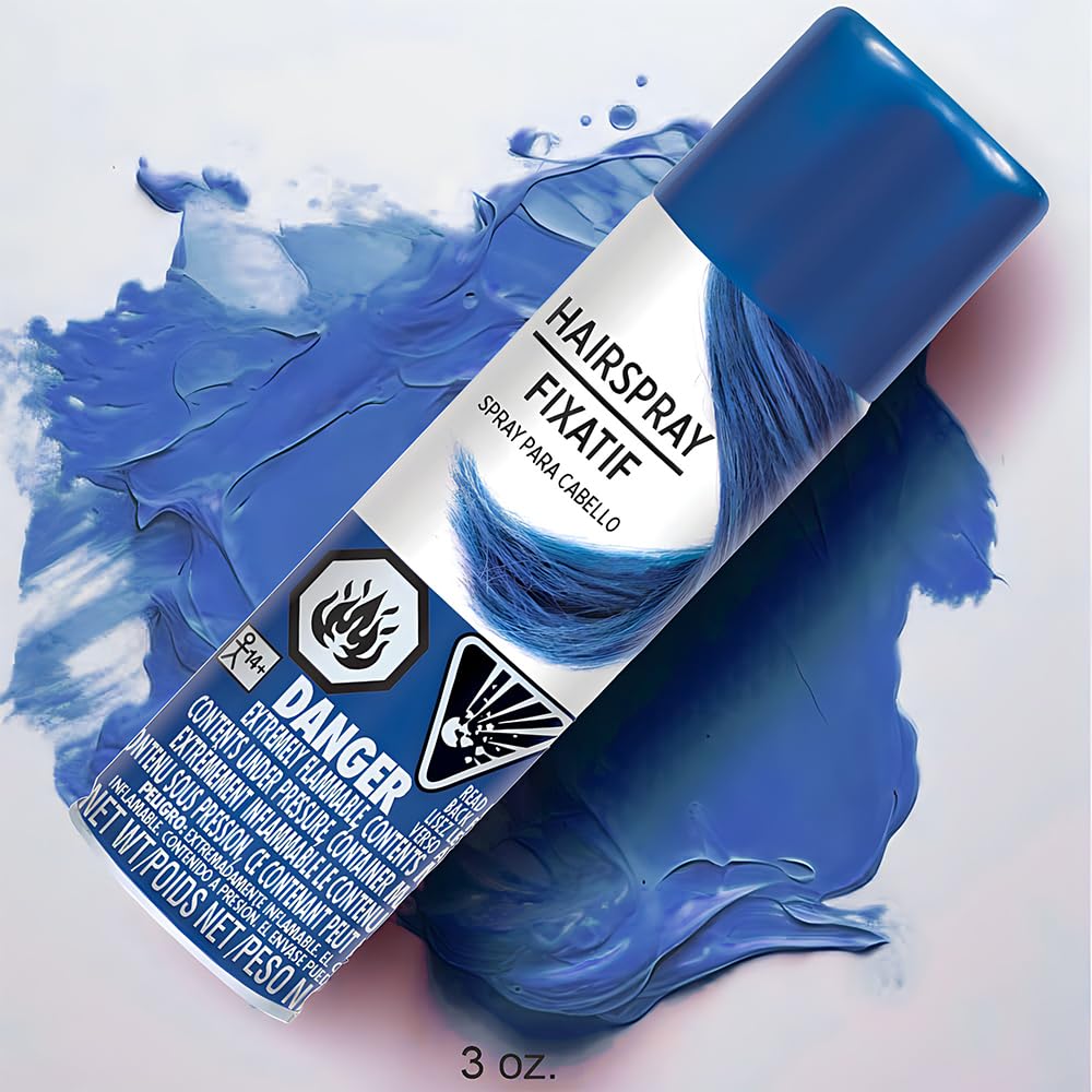 Hypo-Allergenic Blue Hair Spray - 3 oz. - Perfect Party Accessory, 1 Pc. Beauty & Personal Care Amscan