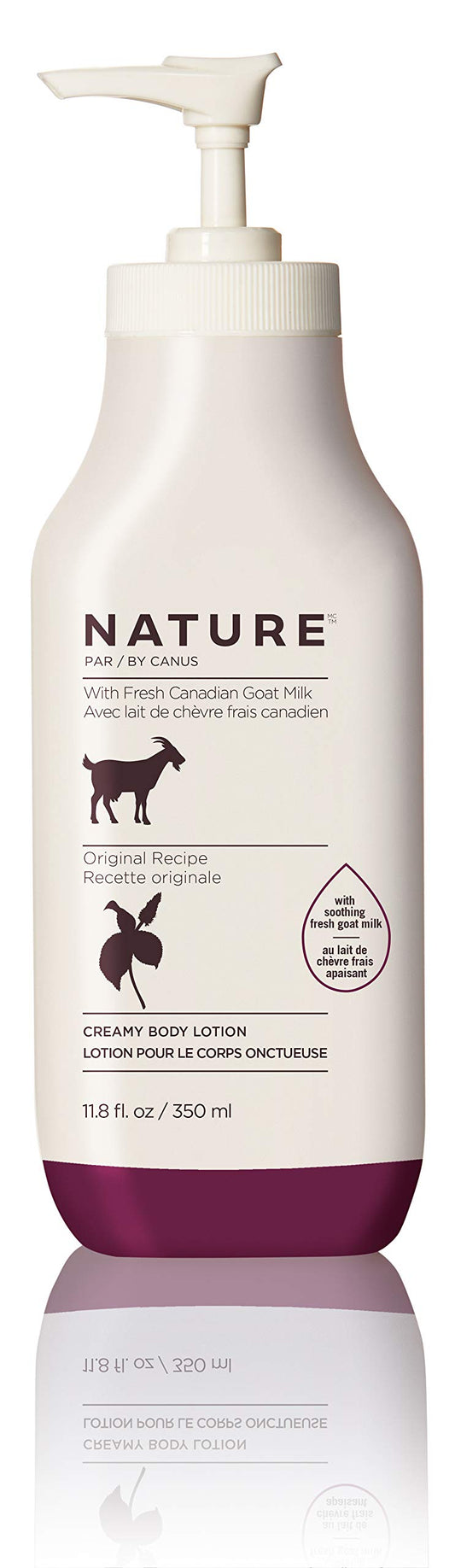 Nature by Canus Creamy Body Lotion, ORIGINAL, 11.8 Oz, With Smoothing Fresh Canadian Goat Milk, Vitamin A, B3, Potassium, Zinc, and Selenium Beauty & Personal Care Nature by Canus