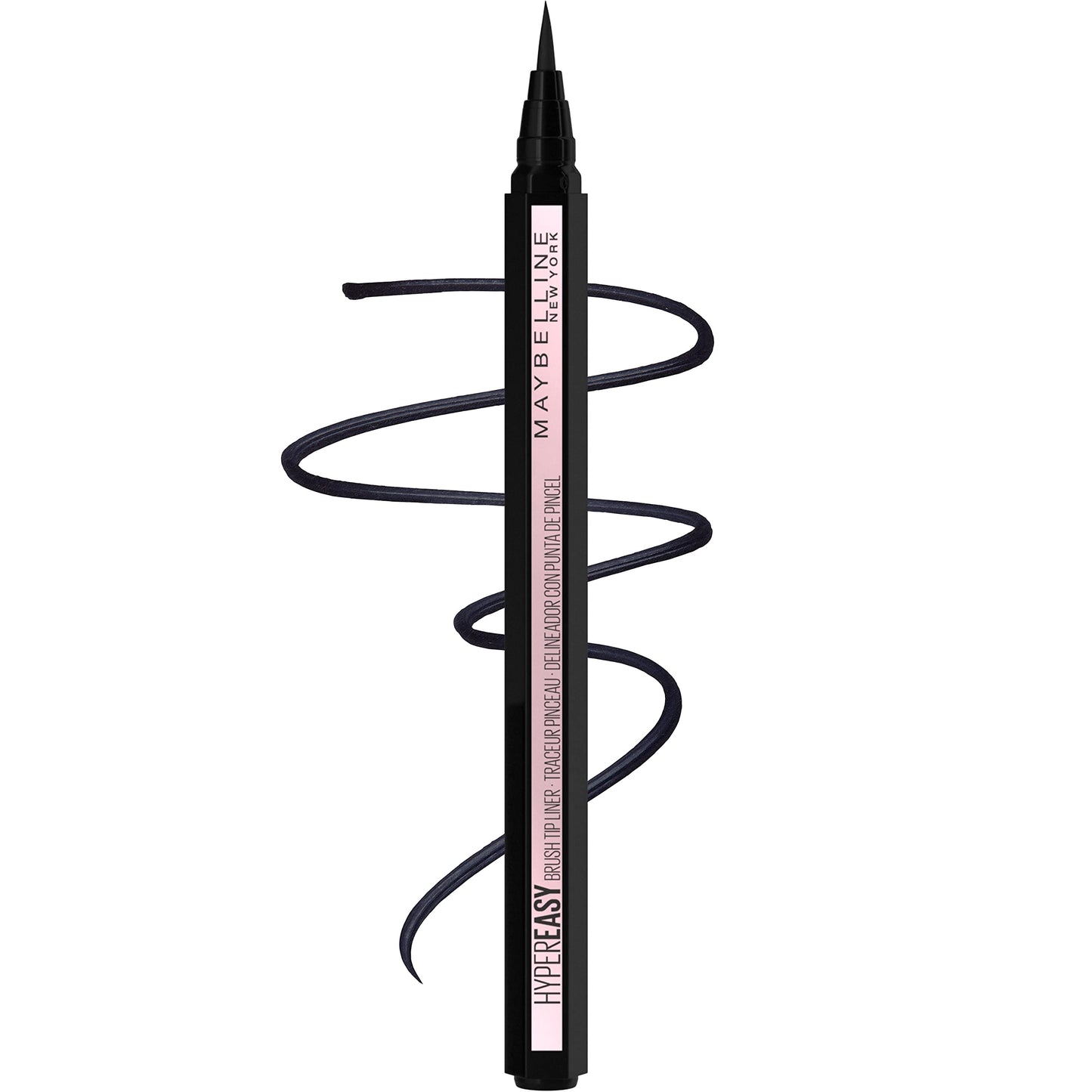 Maybelline Hyper Easy Liquid Pen No-Skip Eyeliner, Satin Finish, Waterproof Formula, Pitch Black, 0.018 Fl Oz Beauty & Personal Care MAYBELLINE