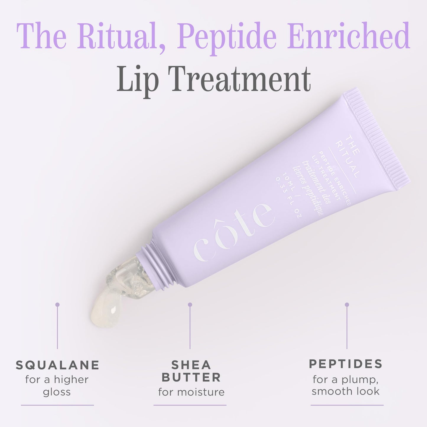 Cote Beauty’s The Ritual Lip Moisturizer for Women with Peptides, Shea Butter & Cocoa Butter for Soft & Supple Lips, Softens, and Soothes, Vegan Beauty and Personal Care Cote Shop