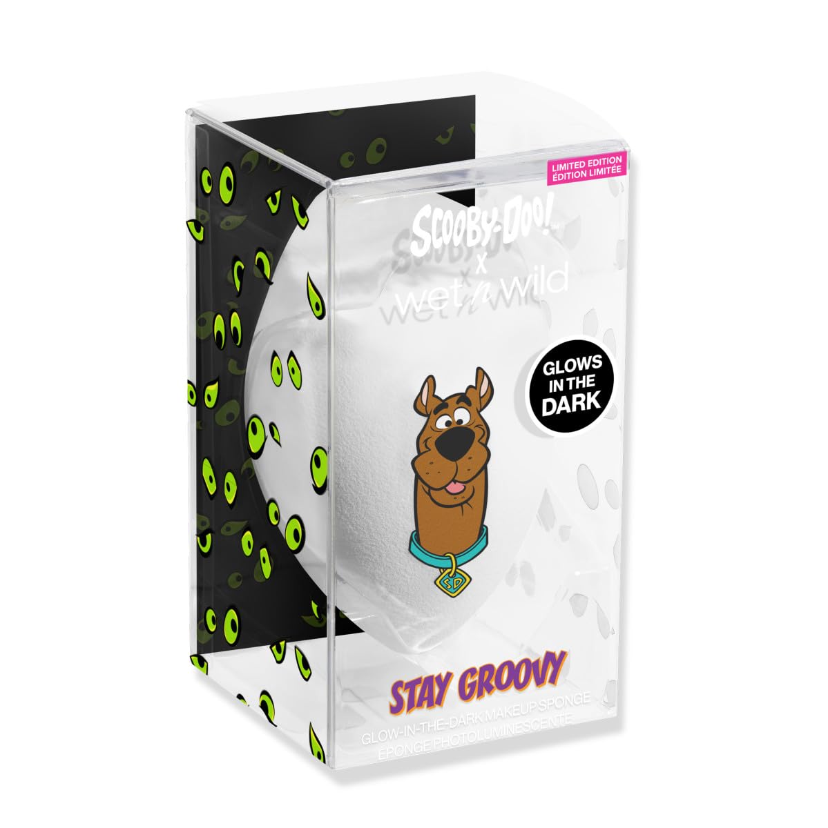 wet n wild Scooby-Doo Glow-in-the-Dark Makeup Sponge, Teardrop Shape for Seamless, Full Coverage, Cruelty-Free & Vegan - Stay Groovy Beauty & Personal Care wet n wild