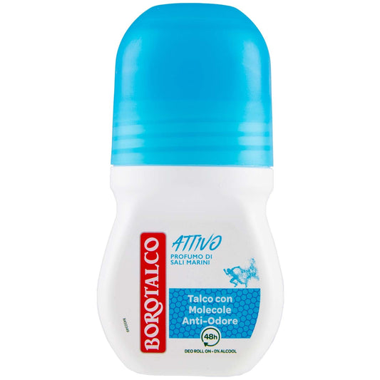 Borotalco, Deodorante Roll On Active Blu, Formato 50ml, 1.6 Fl Oz made in Italy [italian import] Beauty and Personal Care Borotalco