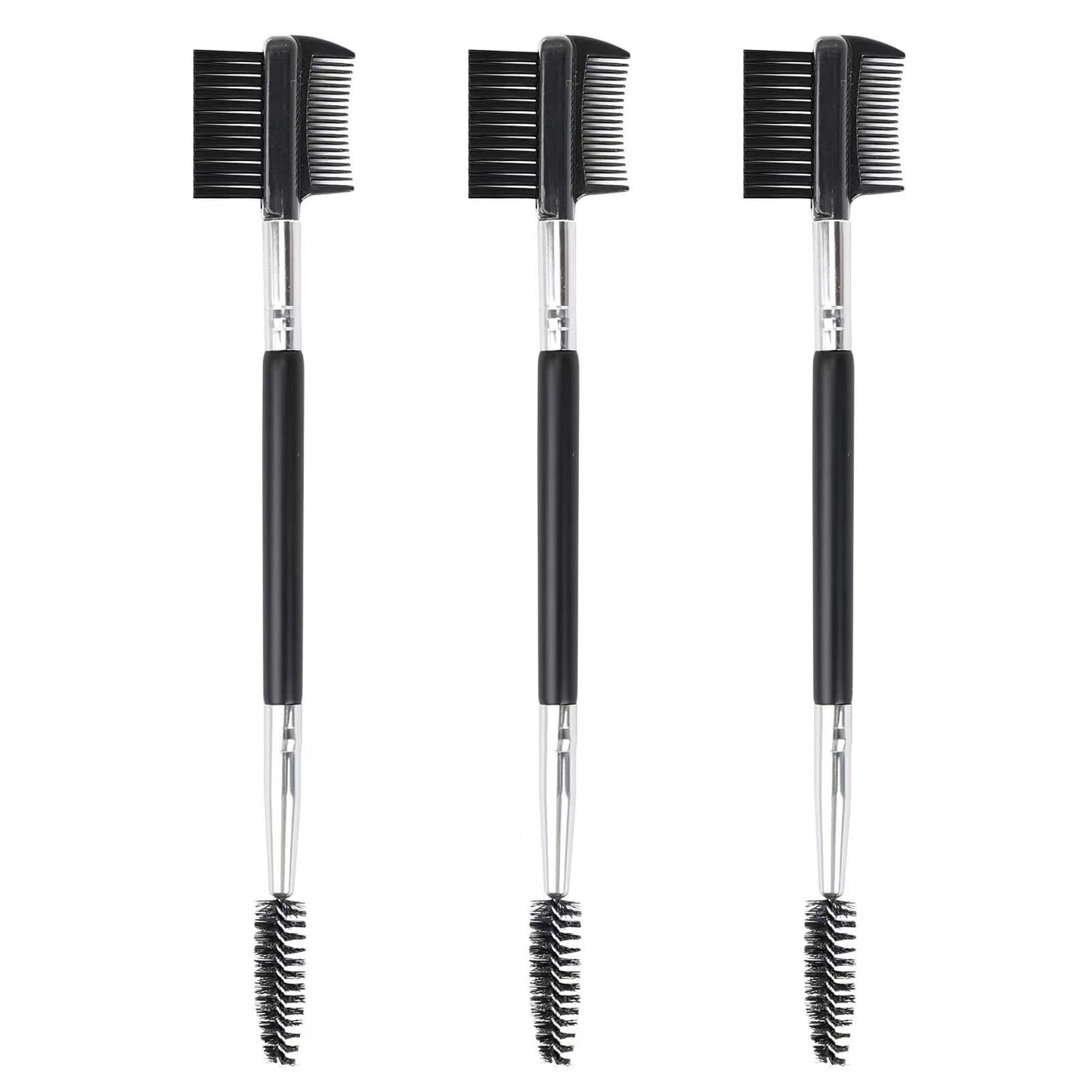 3pcs 3 Head Eyebrow Eyelash Shaper Eyelash Comb Double Head Brush Makeup Grooming Tool Cosmetic with 3 Different Spoolie Brushes for Separating Beauty & Personal Care MUIIGOOD