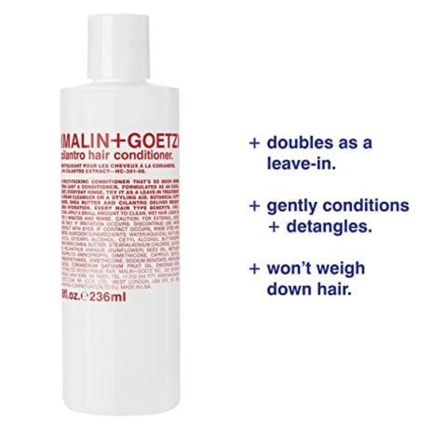 MALIN+GOETZ cilantro conditioner ‚Äîresidue-free, lightweight scalp treatment. conditions, detangles, balances pH, intensely hydrates. tames frizz Beauty & Personal Care Malin + Goetz
