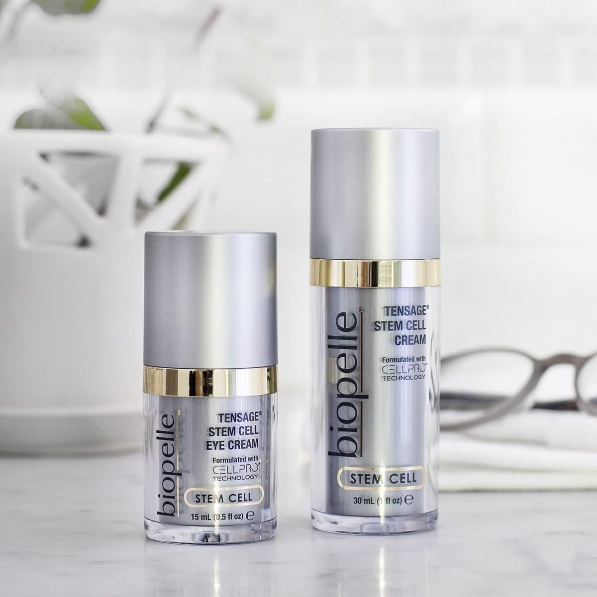 Biopelle Tensage Stem Cell Eye Cream, Under-Eye Cream for Dark Circles, Puffiness, and Bags with CellPro Technology, Caffeine, Retinol, and Peptides Beauty & Personal Care biopelle