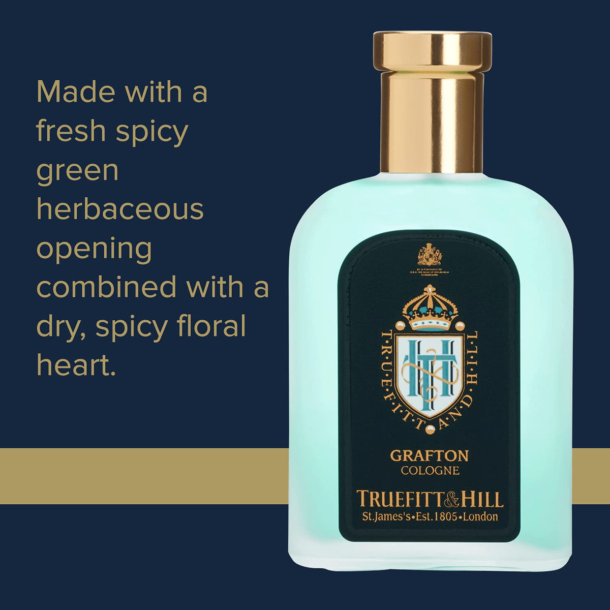 Truefitt & Hill Luxury Cologne - Grafton - Premium Long-Lasting Amber and Leather Men's Fragrance Presented in a Beautifully Etched Traditional Beauty & Personal Care Truefitt & Hill