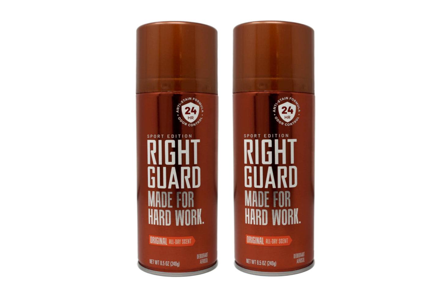 Right Guard - Made For Hard Work - 8.5 Ounce Aerosol Original 24Hr Deodorant (251ml) (Pack of 2) Beauty and Personal Care Right Guard