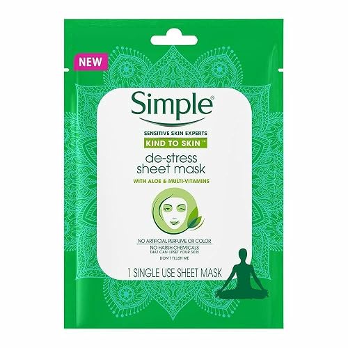 Simple Kind To Skin De-stress Sheet Mask 1 Pc (I0091714) Beauty & Personal Care Simple