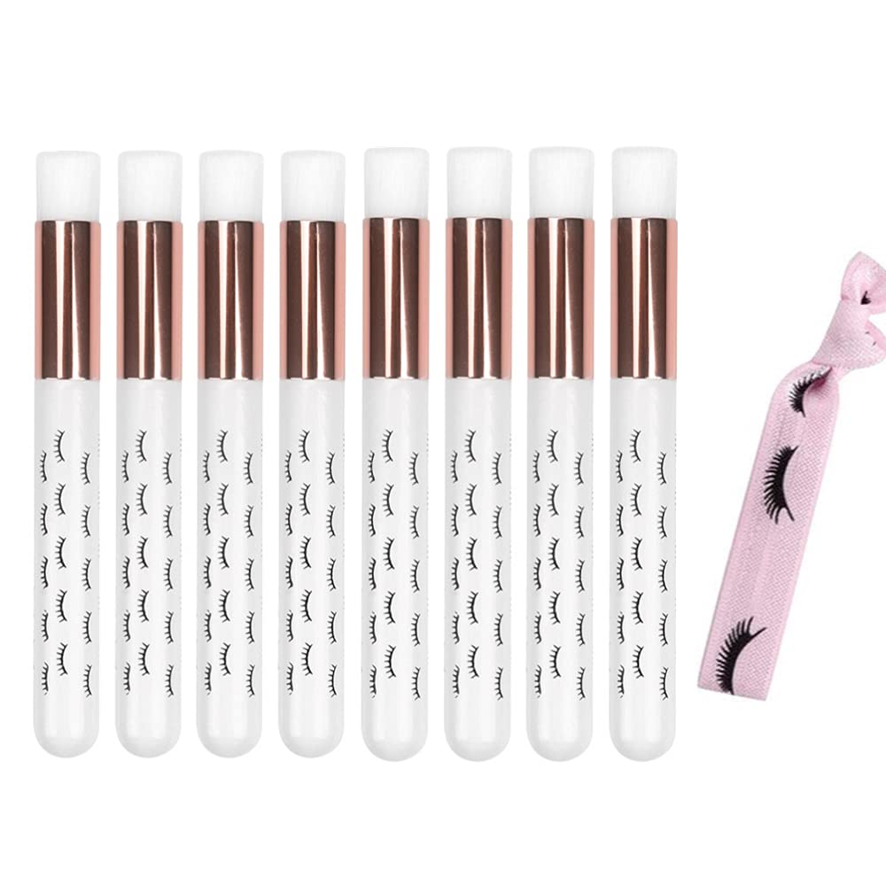 Lash Shampoo brushes Cosmetic Brushes Peel Off Blackhead Brush Remover Tool Nose Cleaning Washing Brush Lash Cleanser Soft Brushes (ROSE GOLD WHITE) Beauty & Personal Care LS Keenon