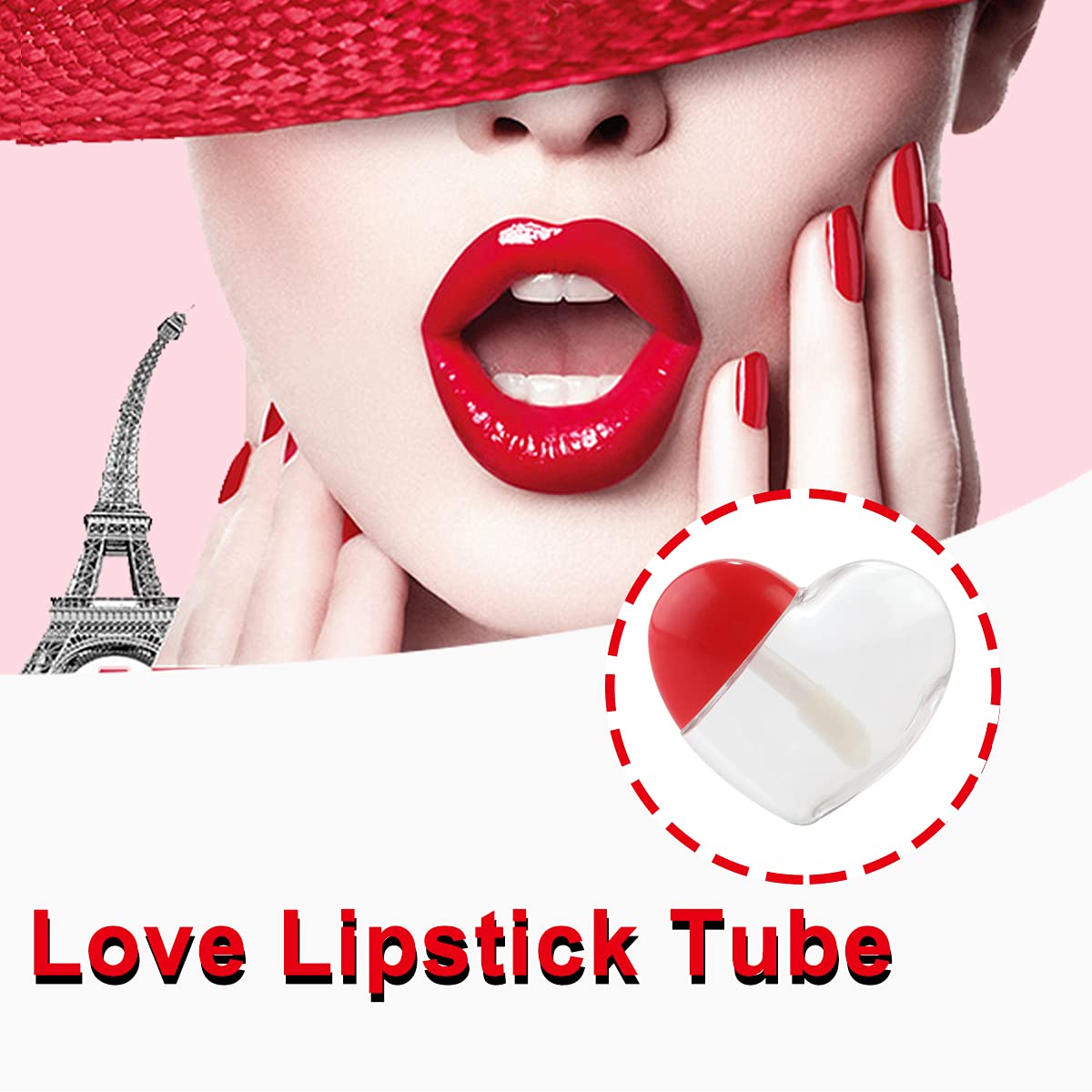 Ewanda store 20 Pcs 5ml Heart Shaped Empty Lip Gloss Tubes Containers Gloss Tubes Containers,Clear Mini Refillable Lip Oil Bottles for Women Girl DIY Beauty & Personal Care Ewanda store
