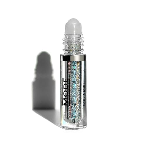 Mode Angel Dust Roll On Glitter, in A Trance, Holographic Rainbow Prism Sparkling High Performance 3D Loose Glitters for Face and Body, Spill Proof Beauty & Personal Care Mode Cosmetics