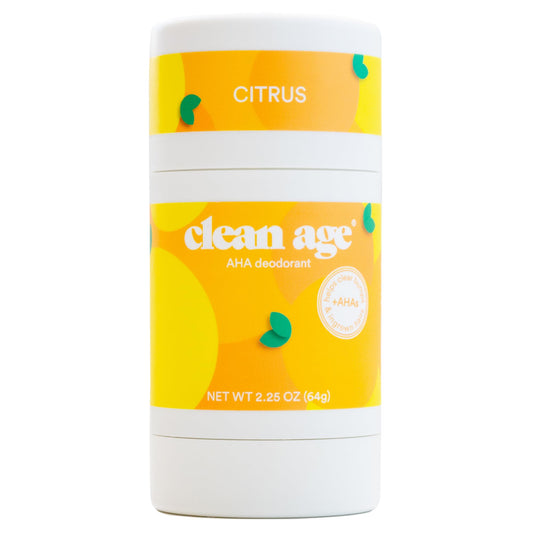 Clean Age Aluminum Free Deodorant, Citrus Scent, 2.25oz 1 Pack, Teen Deodorant for Boys and Girls, Paraben Free, No Aluminum for Sensitive Skin, Beauty and Personal Care CLEAN AGE