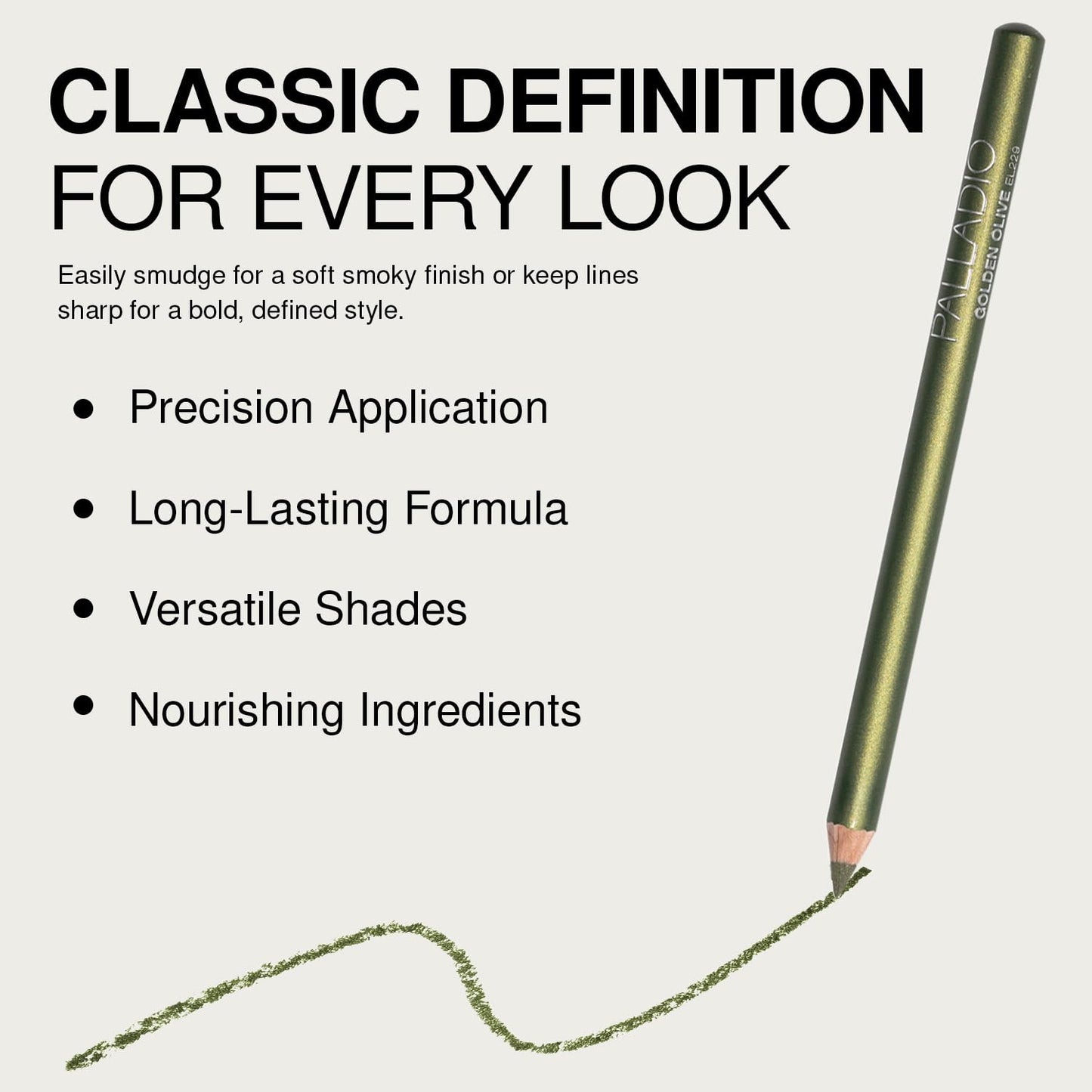 Palladio Wooden Eyeliner Pencil, Thin Pencil Shape, Easy Application, Firm yet Smooth Formula, Perfectly Outlined Eyes, Contour and Line, Long Beauty & Personal Care Palladio