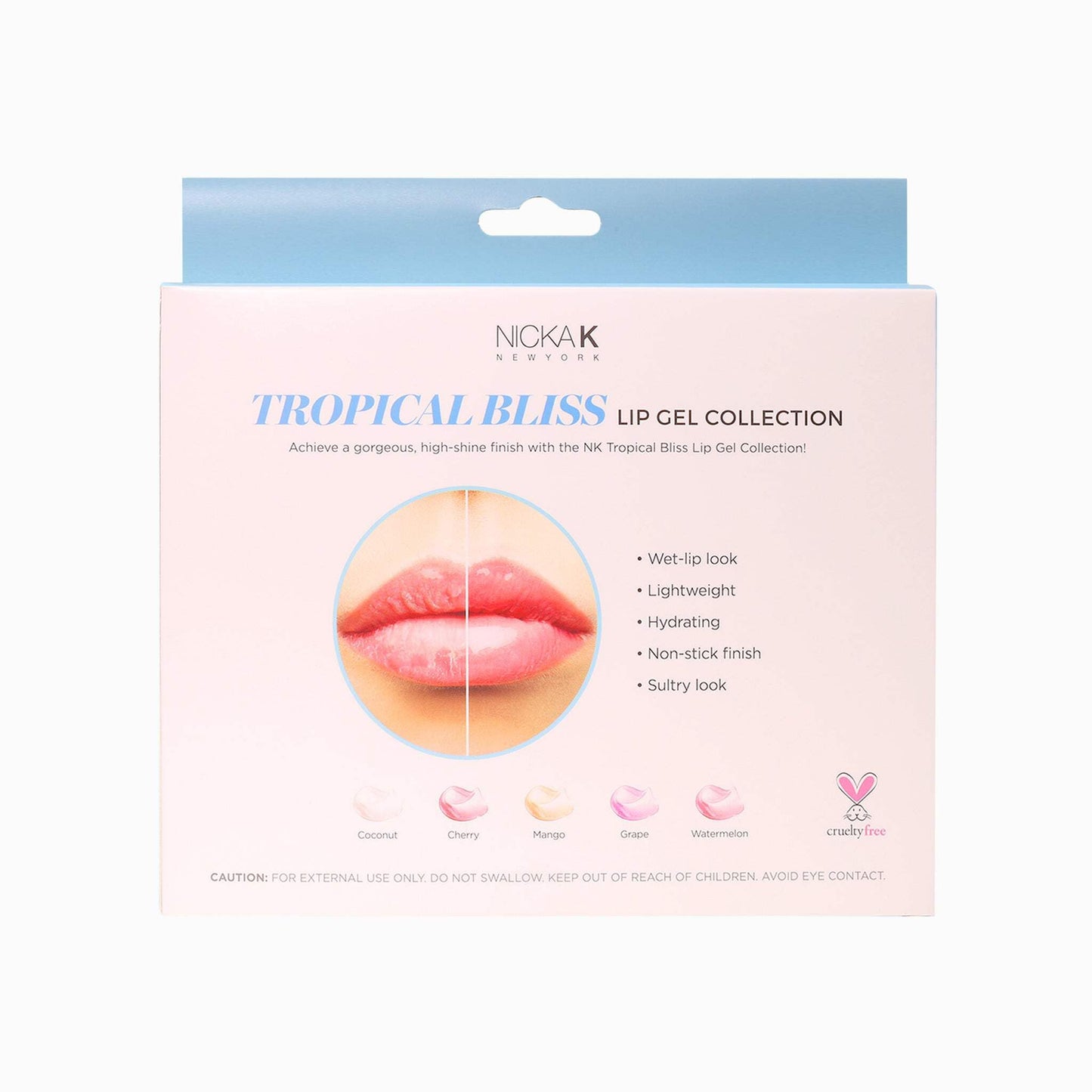 NICKA K NEW YORK Lip Gel Collection, High Shine, Non-Sticky, Lightweight Lip Gloss (MLLG05N Tropical Bliss) Beauty & Personal Care NICKA K NEW YORK