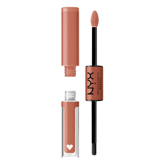 NYX PROFESSIONAL MAKEUP Shine Loud, Long-Lasting Liquid Lipstick with Clear Lip Gloss - Goal Crusher (Mid-Tone Beige) Beauty & Personal Care NYX PROFESSIONAL MAKEUP