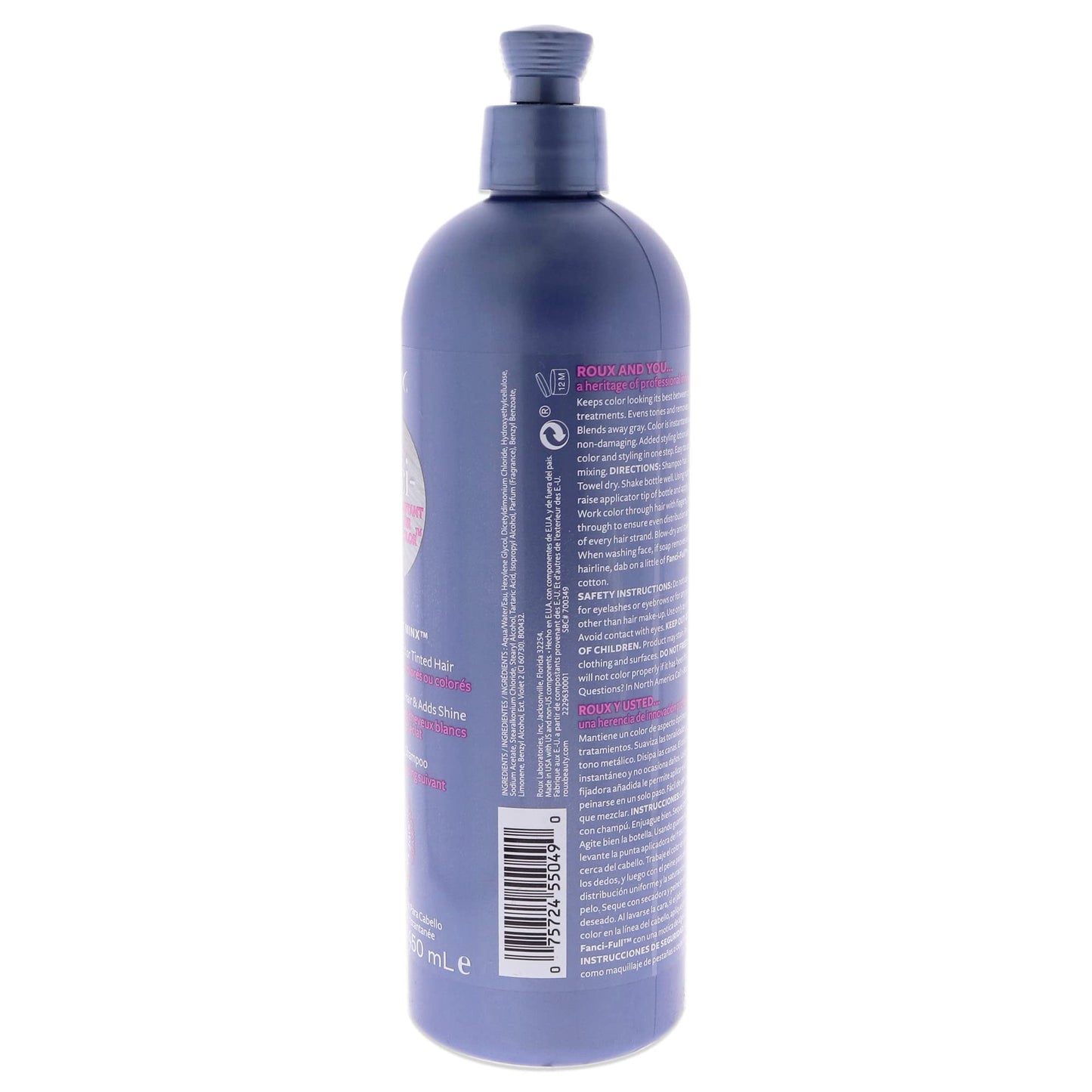 Roux, Fanci-Full Instant Hair Color Rinse, 49 White Minx ,Temporarily Evens Tones, Blends Away Gray, 15.2 Oz Beauty & Personal Care Roux