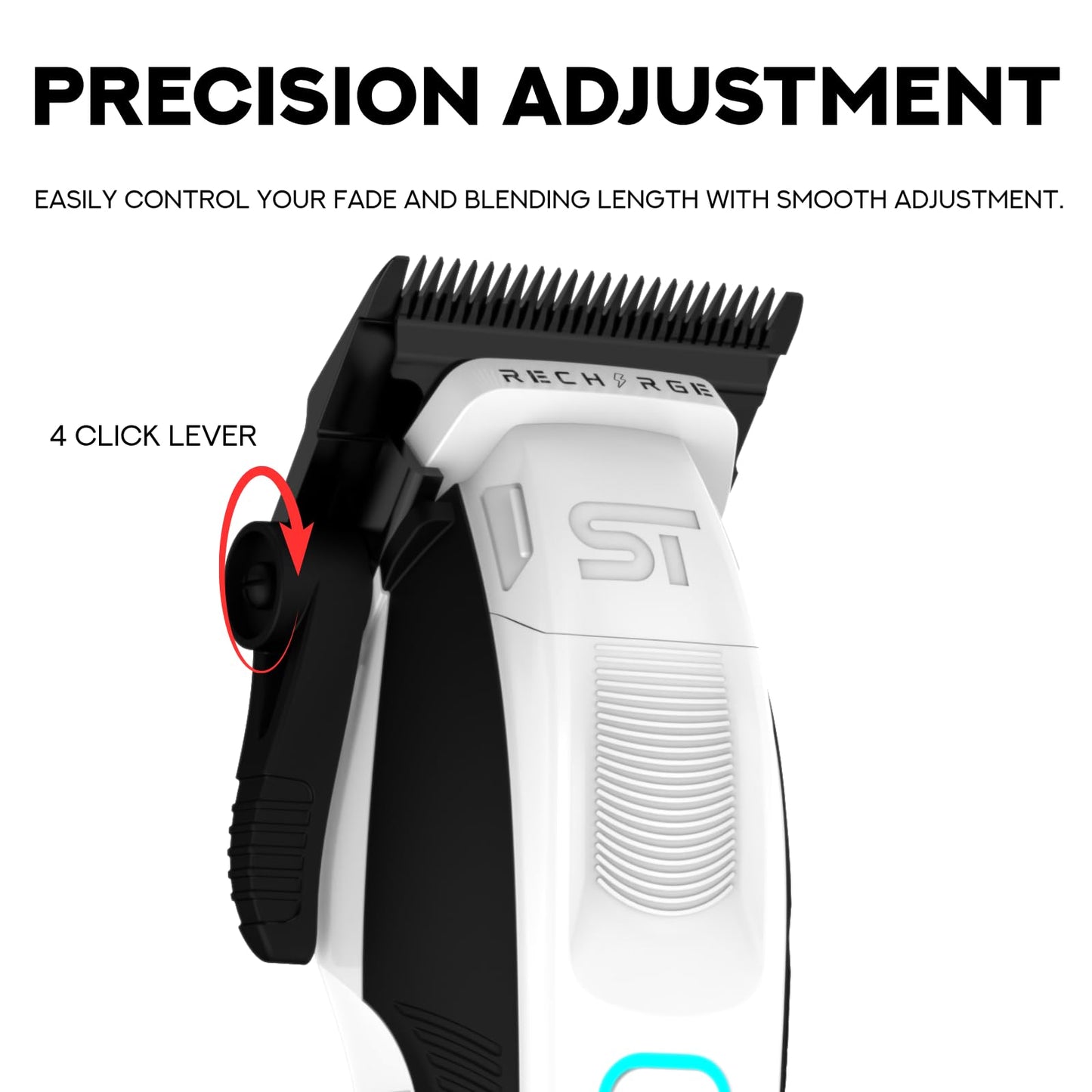 Supreme Trimmer Recharge Clipper - Professional Hair Clipper with 2 Removable Batteries, Brushless Motor, Smart Charge Stand, USB-C Charge & DLC Beauty and Personal Care Supreme Trimmer