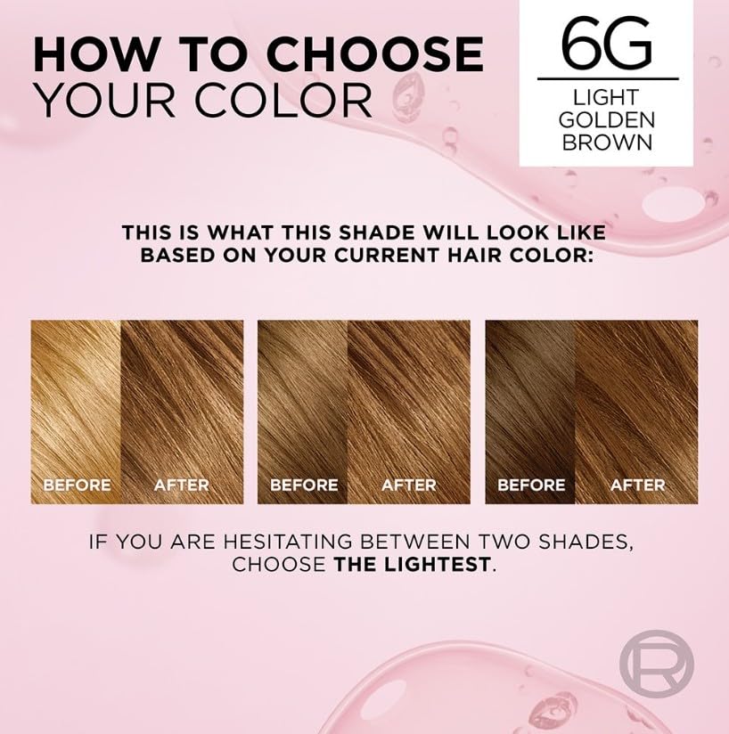 L'Oreal Paris Excellence Creme Triple Protection Hair Color -Light Golden Brown [6G] Pack of 4 Beauty & Personal Care L'Oreal Paris