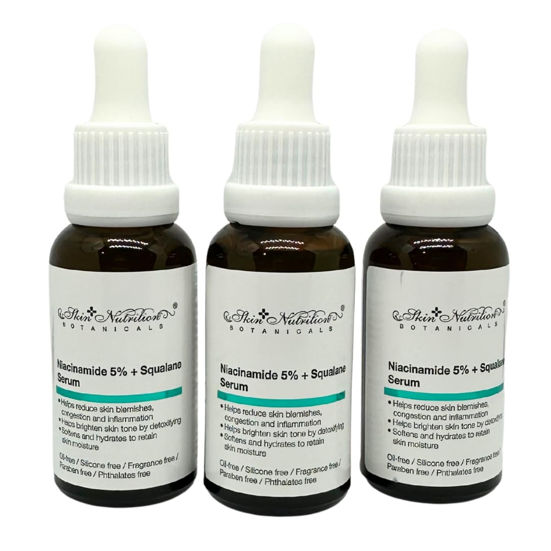 HEB skin nutrition niacinamide 5%+squalene Serum 1oz(pack of 3) Beauty & Personal Care HEB