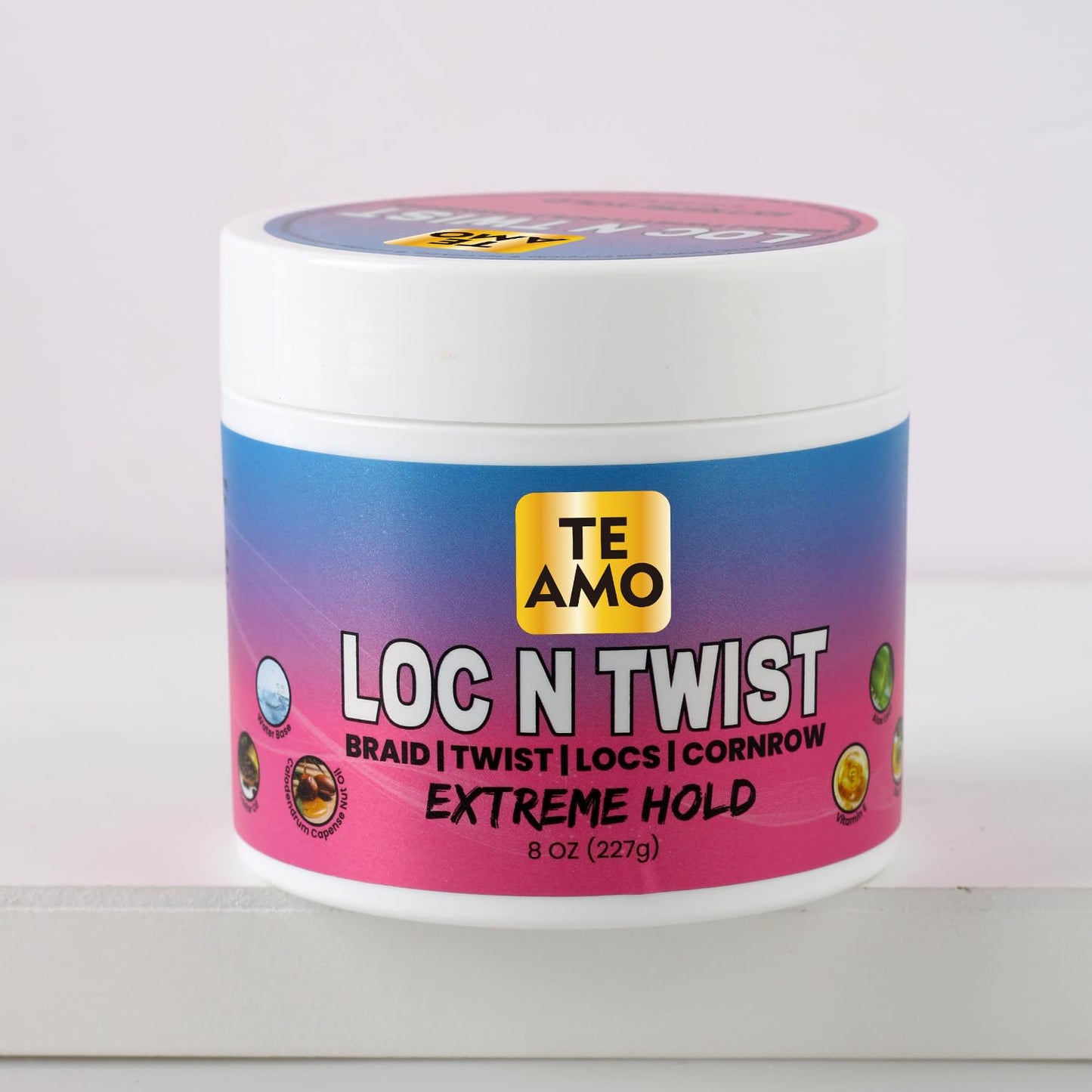 Te Amo Braiding Gel - Extreme Hold Braid | Cornrows | Long-Lasting Braiding Gel | Lock N Twist | No Flaking, High Shine for Braids, Locs, Twists Beauty & Personal Care Te Amo