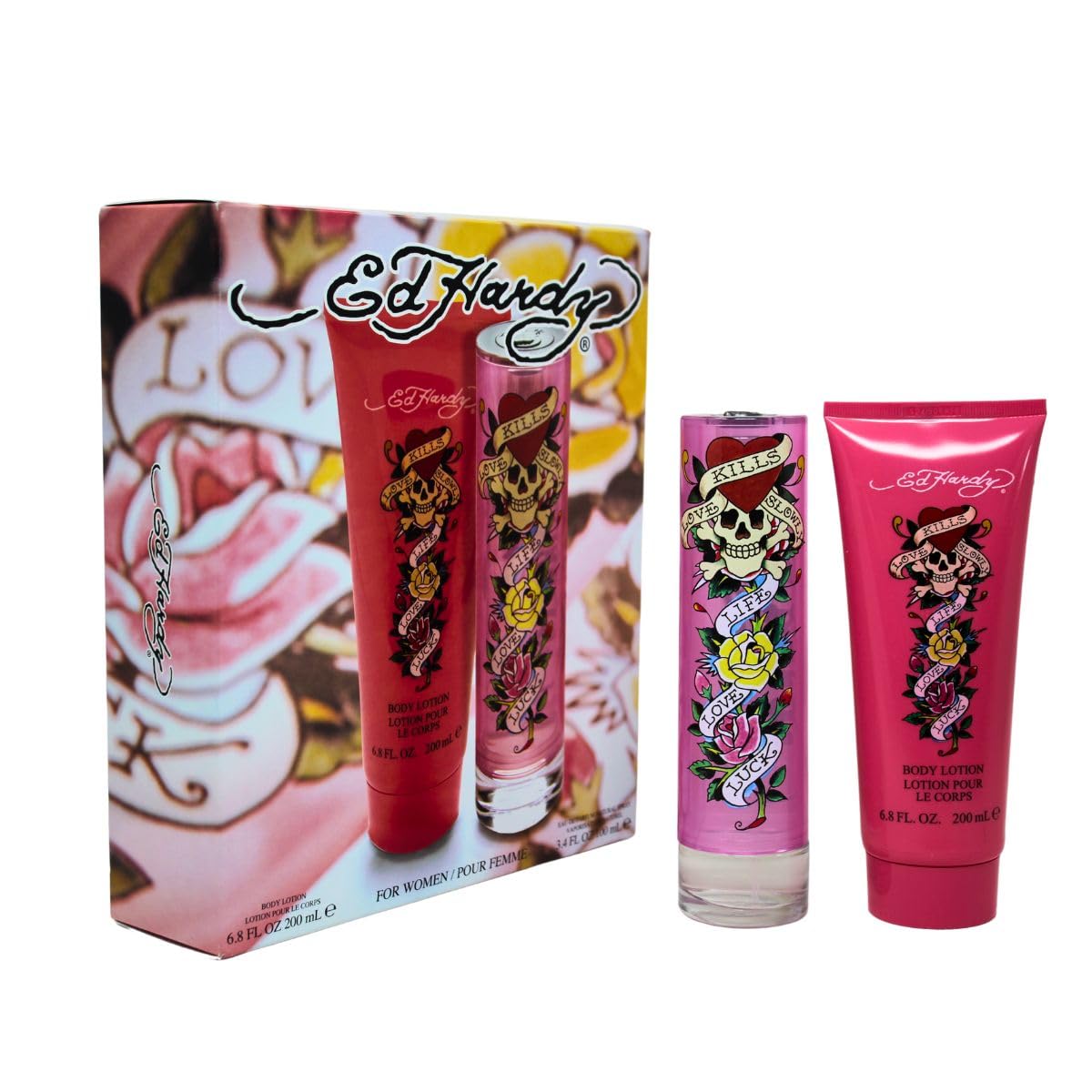 Christian Audigier Ed Hardy(W)(H/B)(Li Free) 2Pc Set(3.4Oz Edp Sp, 6.8Oz Body Lotion) Beauty & Personal Care ED HARDY