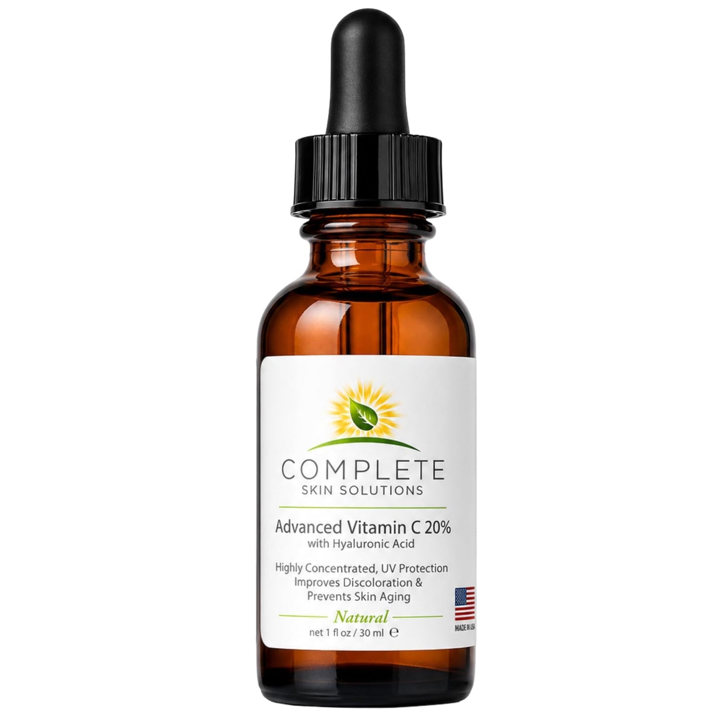 Complete Skin Solutions Advanced Vitamin C 20% Serum With Hyaluronic Acid Beauty & Personal Care COMPLETE SKIN SOLUTIONS