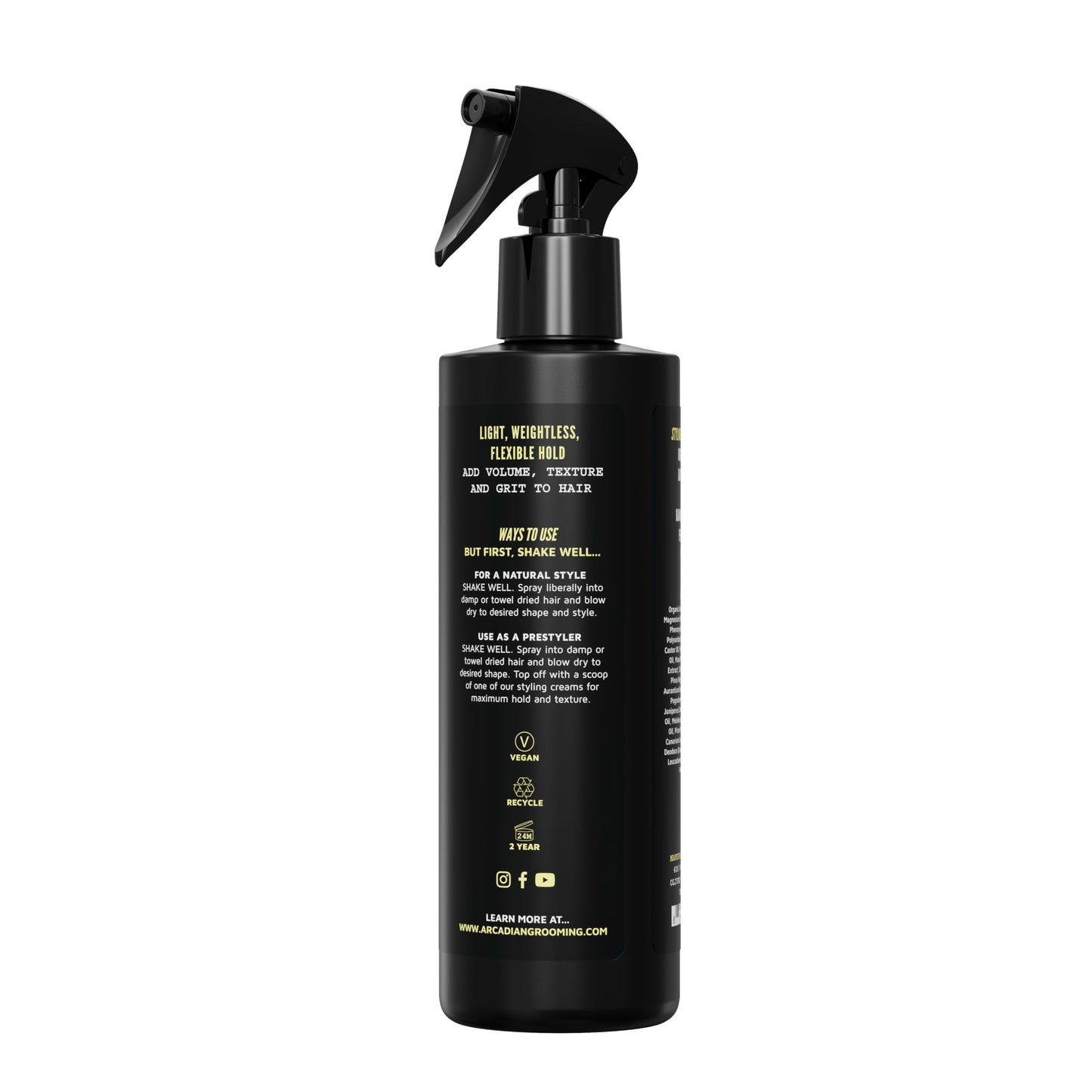 Arcadian Texture Spray - Volumizing Pre-Styler & Finisher with Aloe, Tea Tree & Peach Kernel Oil - Matte Finish, Lightweight Hold - 8 oz Beauty & Personal Care Arcadian