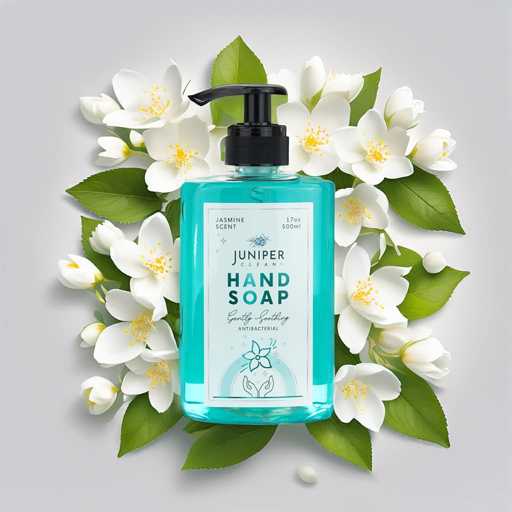 Juniper CLEAN, Antibacterial Hand Soap with Pump, Jasmine Scent, Liquid Hand Soap 17 Fl Oz (Pack of 1) Beauty & Personal Care Juniper CLEAN