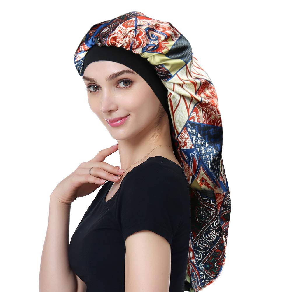 Alnorm Sleep Bonnets for Curly Hair Braids Black Women Beauty and Personal Care Alnorm
