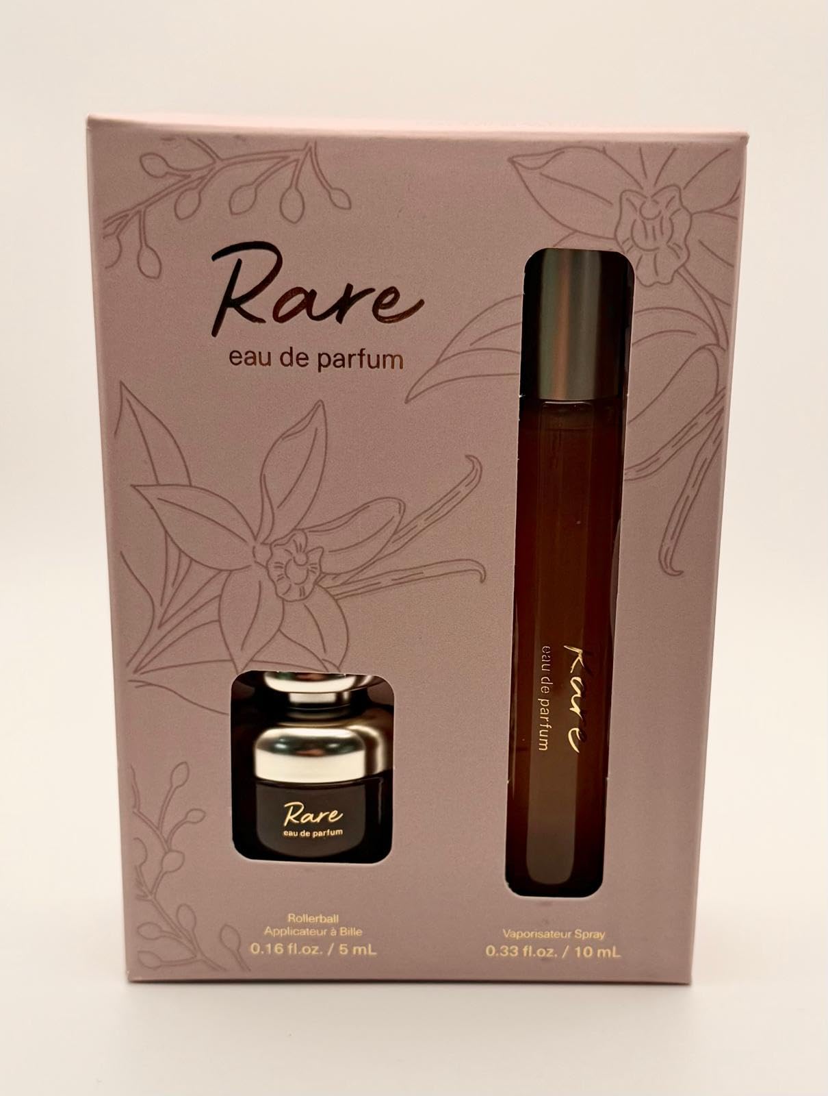 Rare Eau de Parfum Set - Warm & Spicy Vanilla Ginger Scent with Sandalwood & Musk Notes, 10mL Spray + 5mL Rollerball Beauty & Personal Care Rare Beauty