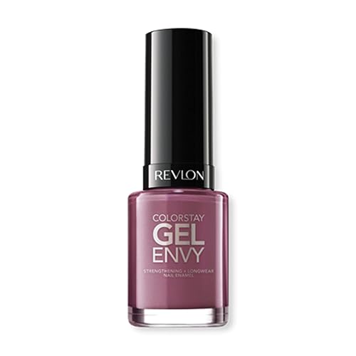 Revlon ColorStay Gel Envy Longwear Nail Polish, with Built-in Base Coat & Glossy Shine Finish, in Plum/Berry, 460 Hold 'Em, 0.4 oz Beauty & Personal Care REVLON