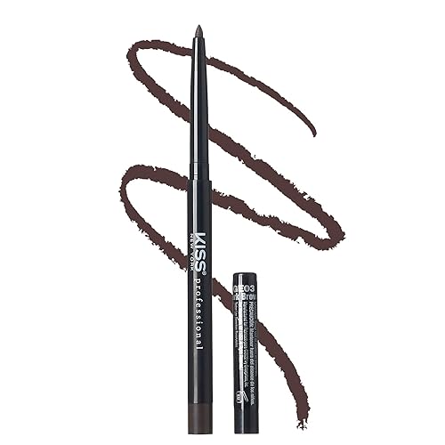 KISS NEW YORK Pro Intense Gel Eyeliner with Built-in Sharpener, Waterproof, Smudge-proof, Long Lasting Gel Eyeliner Pencil (Dark Brown) Beauty & Personal Care KISS NEW YORK