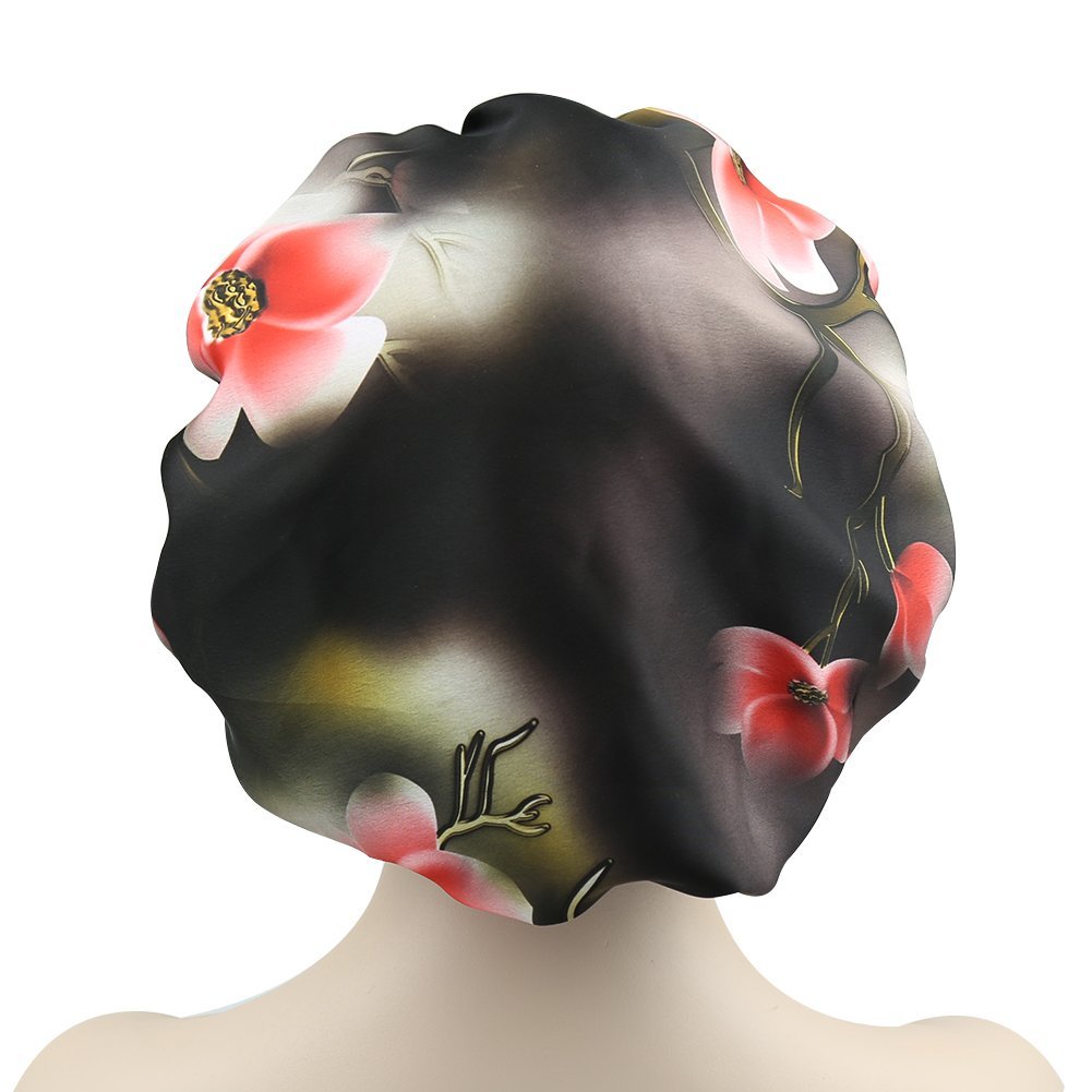 Night Cap for Frizzy Hair Pleated Bandana Ethnic Cloth Print Bohemian Band Beauty and Personal Care Alnorm