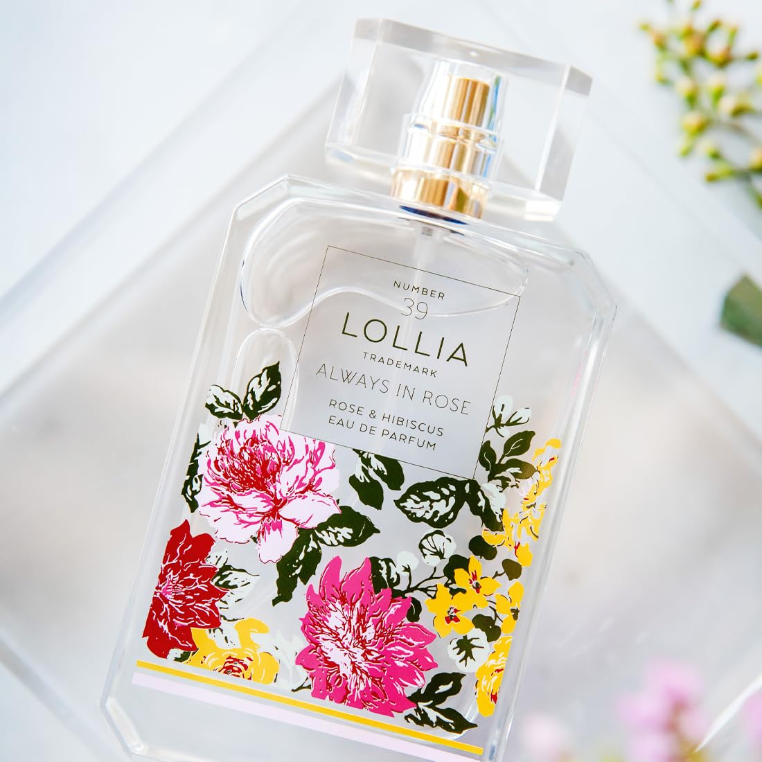 LOLLIA Always in Rose Eau de Parfum, 3.4 fl oz, Rose & Hibiscus Scented Perfume for Women, Classically Romantic & Unique Luxury Floral Fragrance Spray Beauty & Personal Care LOLLIA