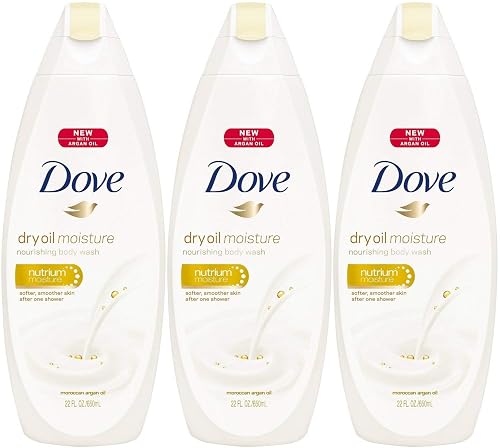 Dove Body Wash 22 Ounce Dry Oil Moisture (650ml) (3 Pack) Beauty & Personal Care Dove