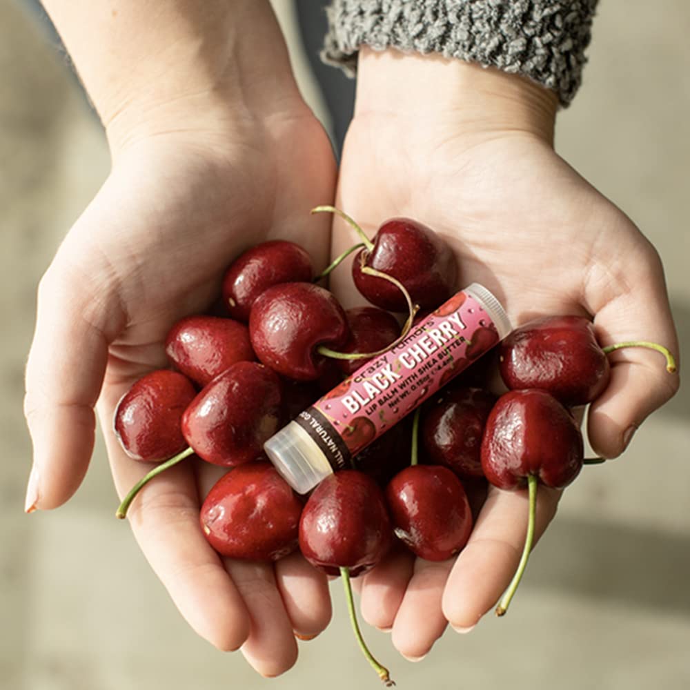 Crazy Rumors Black Cherry Lip Balm. 100% Natural, Vegan, Plant-Based, Made in USA (1-Pack) Beauty & Personal Care Crazy Rumors