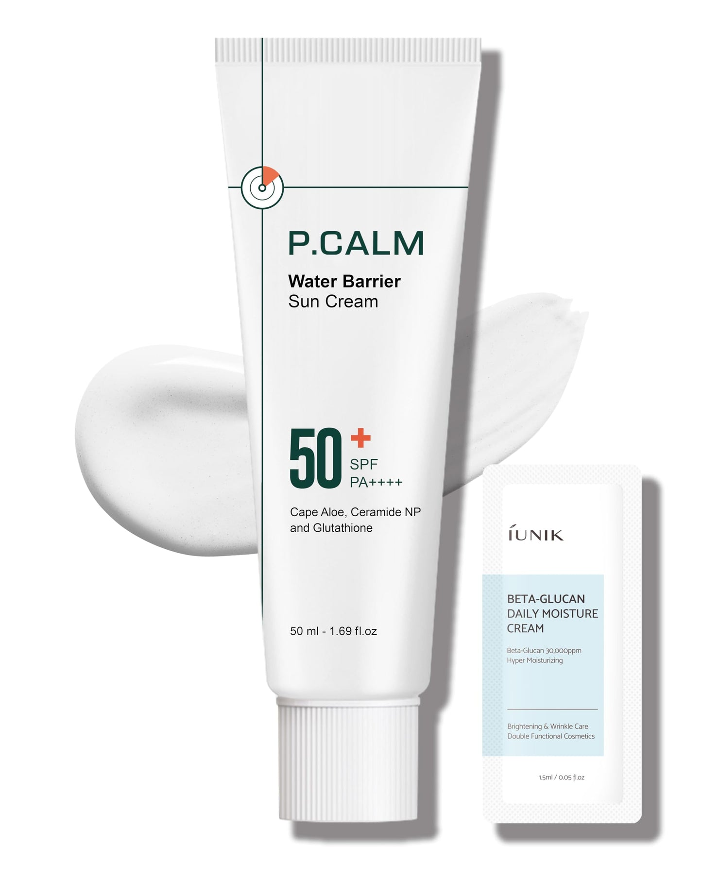 P.CALM Water Barrier Moisturizing Sun Cream Matte-Finish No White Cast SPF 50+ PA++++ Vegan Calming Moisture Daily Sunscreen for Dry Oily Sensitive Beauty & Personal Care P.CALM