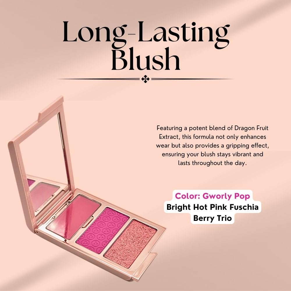 One Size Cheek Clapper 3D Blush Trio - Gworly Pop, 0.38 Ounce (Pack of 1)