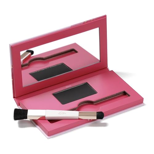 eSalon Root Touch Up + Brow Powder, Conceal & Cover (Black) - Hairline Powder for Women - Scalp Concealer & Filler for Thinning & Gray Hair Coverage Beauty & Personal Care eSalon